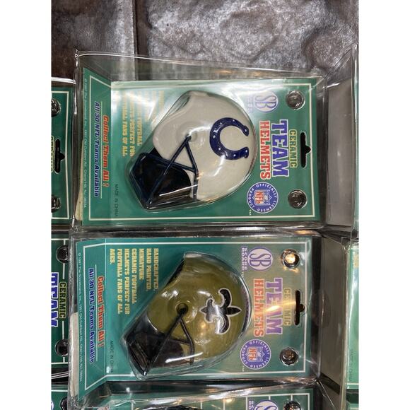 Vintage Score Board Ceramic NFL Helmet 1997 Hand Painted NEW. LOT OF 12 - Picture 5 of 16